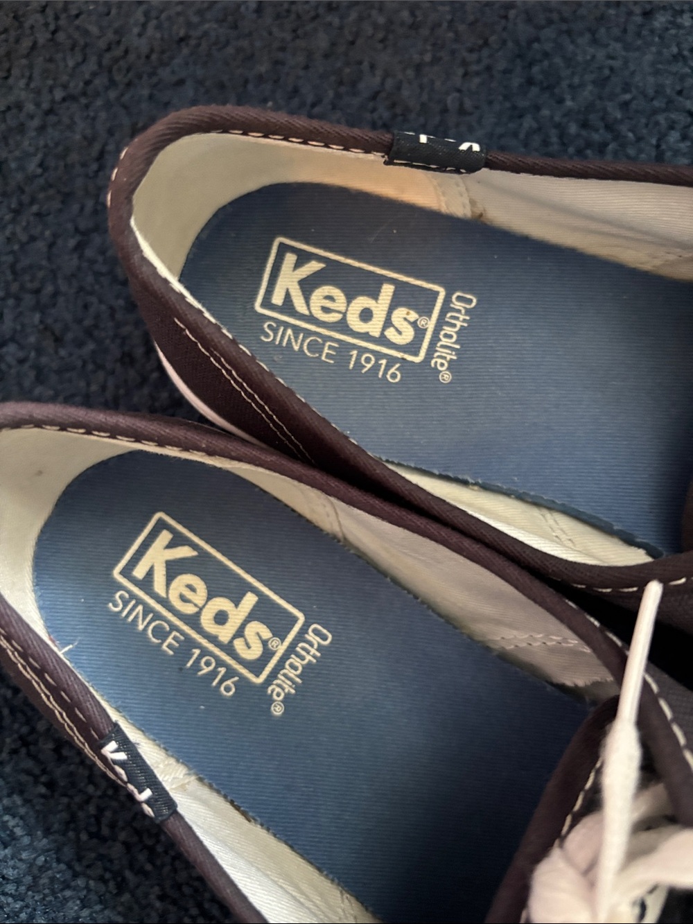 VGUC navy blue Keds * woman’s sz 8.5 * Canvas Lace-Up Sneakers - Picture 4 of 8